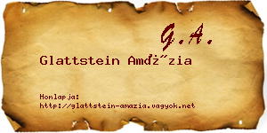 Glattstein Amázia névjegykártya